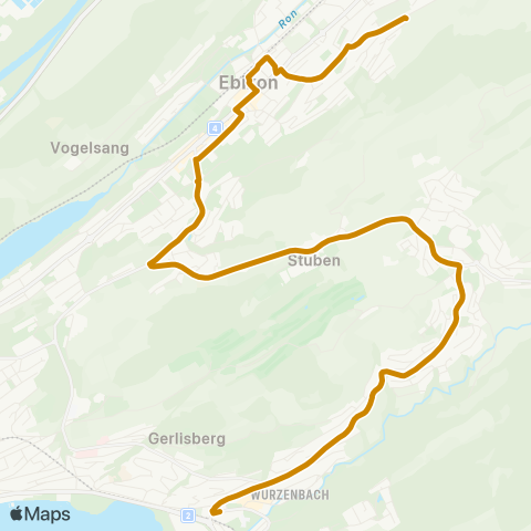 VBL - Verkehrsbetriebe Luzern Ebikon, Ottigenbühl - Luzern, Brüelstrasse map