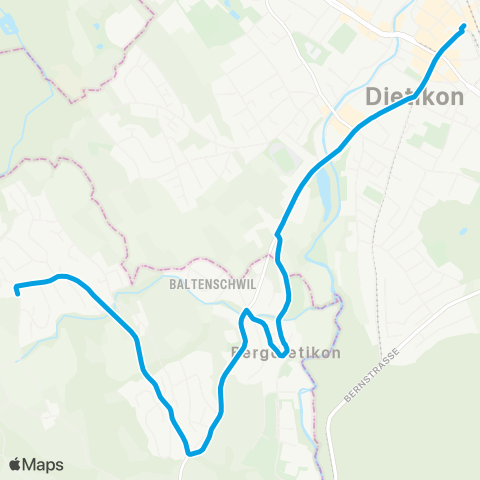 VBZ - Verkehrsbetriebe Zürich Dietikon, Bahnhof - Kindhausen AG map