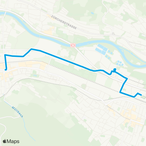 VBZ - Verkehrsbetriebe Zürich Schlieren, Zentrum/Bahnhof - Zürich Altstetten, Bahnhof N map