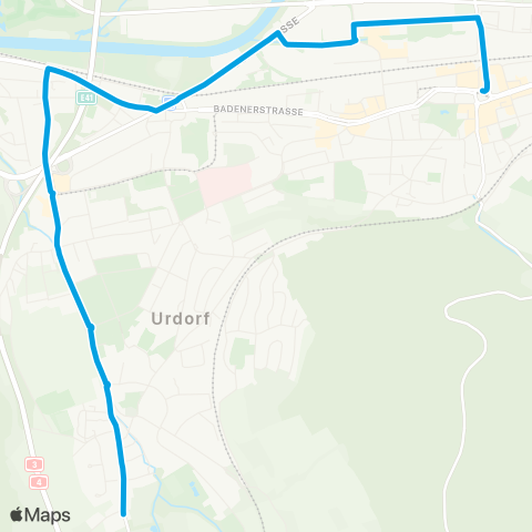 VBZ - Verkehrsbetriebe Zürich Schlieren, Zentrum/Bahnhof - Urdorf, Oberurdorf map