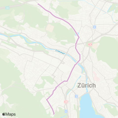 VBZ - Verkehrsbetriebe Zürich Zürich, Holzerhurd - Zürich, Strassenverkehrsamt map