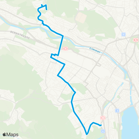 VBZ - Verkehrsbetriebe Zürich Zürich, Heizenholz - Zürich, Sihlcity map