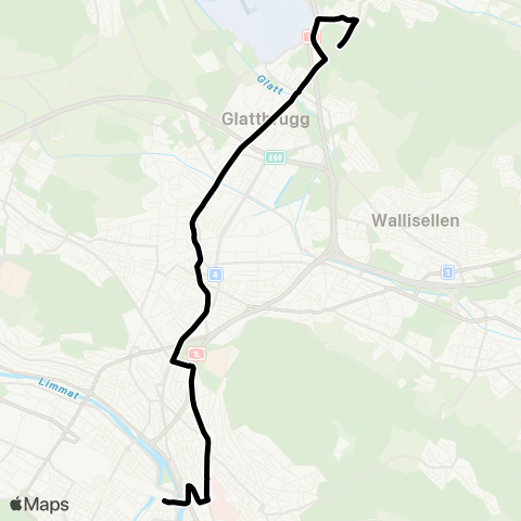 VBZ - Verkehrsbetriebe Zürich Zürich, Seebach - Zürich, Bahnhofplatz/HB map