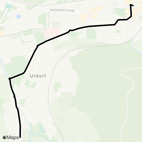 VBZ - Verkehrsbetriebe Zürich Schlieren, Zentrum/Bahnhof - Urdorf, Oberurdorf map