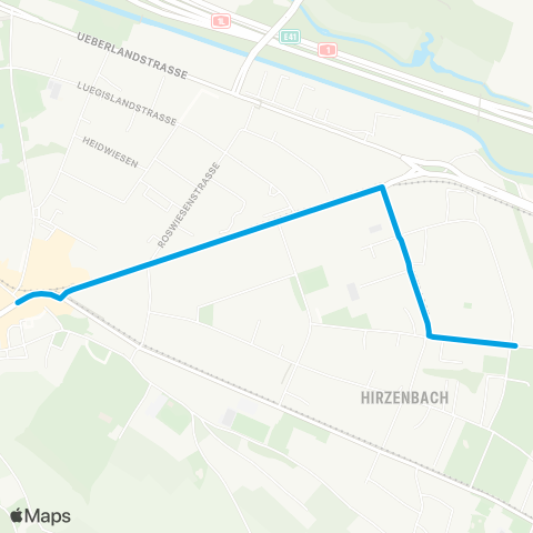 VBZ - Verkehrsbetriebe Zürich Zürich, Hirzenbach - Zürich, Schwamendingerplatz map