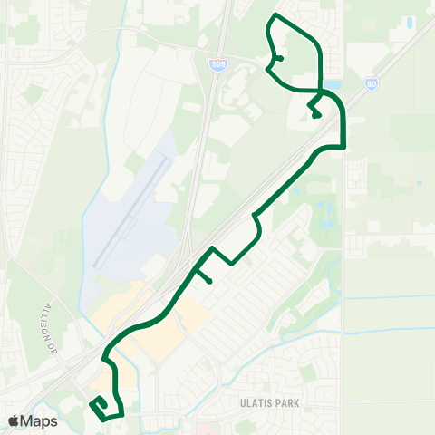 Vacaville City Coach Route 4 map