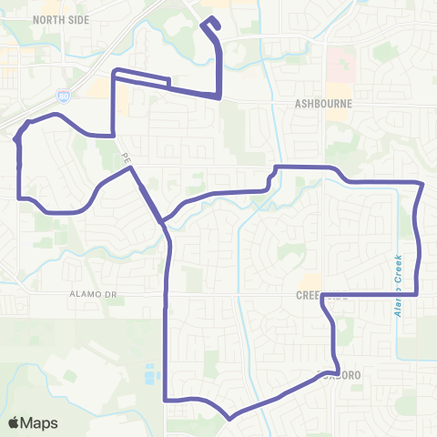 Vacaville City Coach Route 3 map