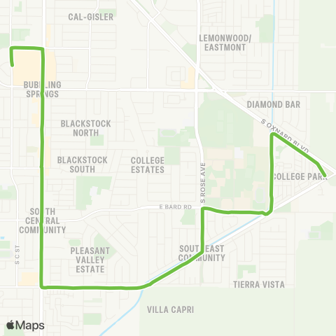 Gold Coast Transit Oxnard College - Centerpoint Mall map