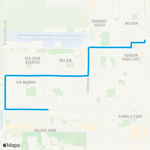 Gold Coast Transit Hemlock - Seabridge - Wooley map