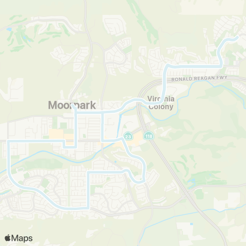 Moorpark City Transit Moorpark City Loop map