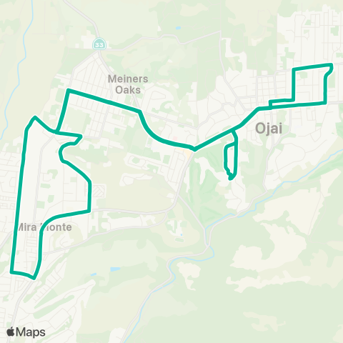 Ojai Trolley Trolley B map