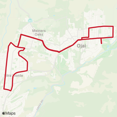Ojai Trolley Trolley A map