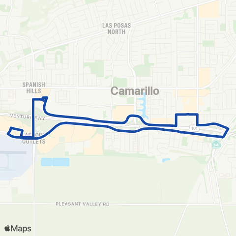 Camarillo Area Transit Trolley map