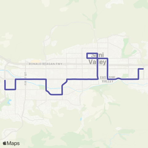 Simi Valley Transit Los Angeles Avenue / Royal Avenue map