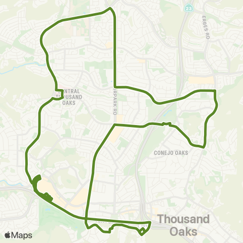 Thousand Oaks Transit Midtown A map