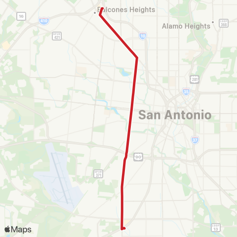 VIA Metropolitan Transit Primo Zarzamora map