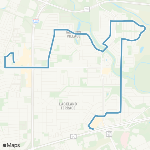 VIA Metropolitan Transit Kel-Lac / Westlakes map