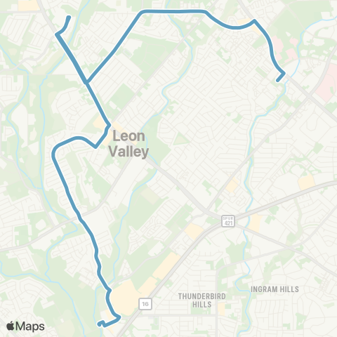 VIA Metropolitan Transit Ingram / Mainland / Medical Center map