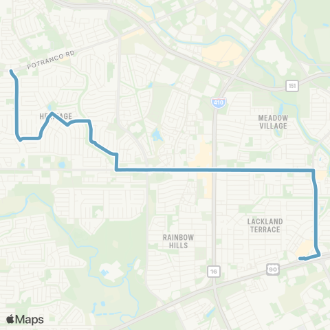 VIA Metropolitan Transit Heritage NW / Kel-Lac map