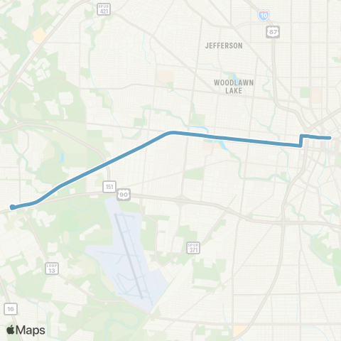 VIA Metropolitan Transit Commerce / Kel-Lac TC 76-64 Lineup map