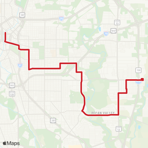 VIA Metropolitan Transit Porter map