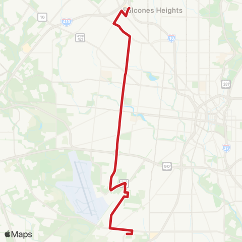 VIA Metropolitan Transit General McMullen map