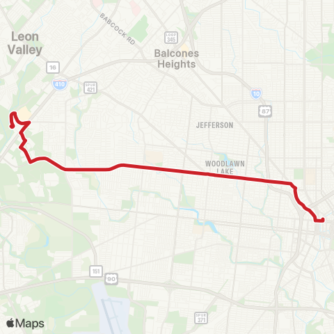 VIA Metropolitan Transit Culebra map