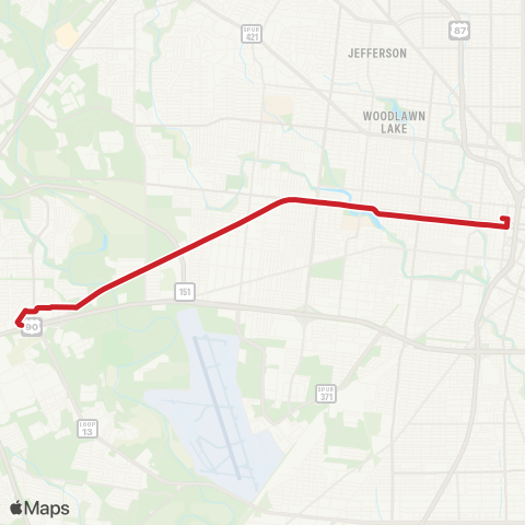 VIA Metropolitan Transit West Commerce map