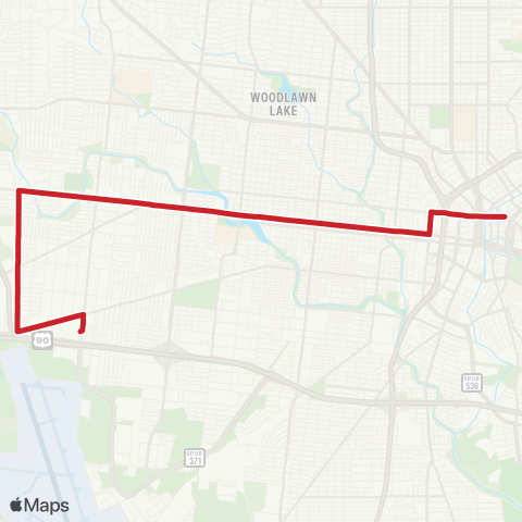 VIA Metropolitan Transit West Commerce map