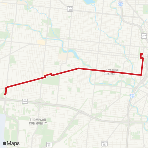 VIA Metropolitan Transit Guadalupe map