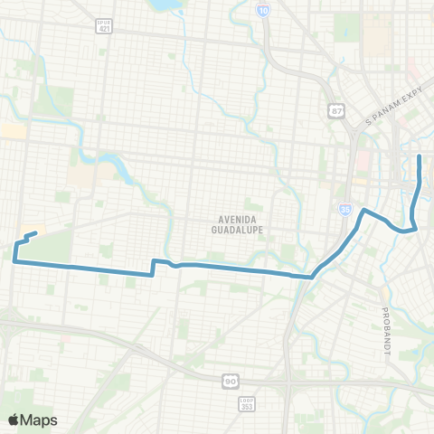 VIA Metropolitan Transit Laredo map