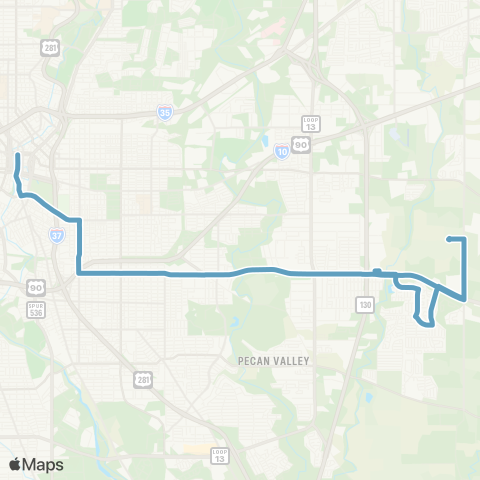 VIA Metropolitan Transit Rigsby map