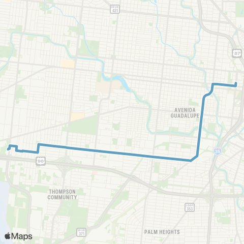 VIA Metropolitan Transit Ceralvo map