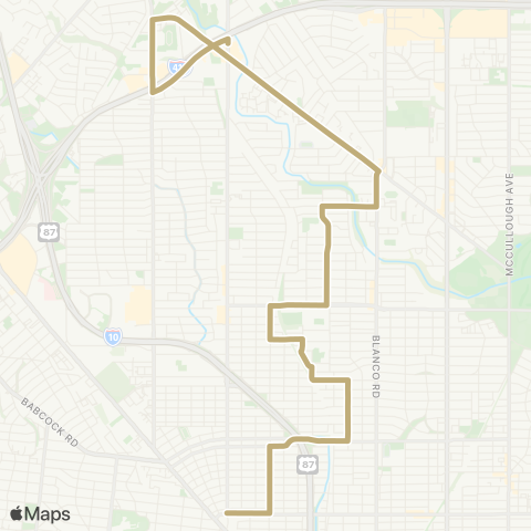 VIA Metropolitan Transit Deco District / Castle Hills map