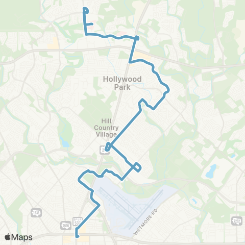 VIA Metropolitan Transit North Star / Stone Oak map