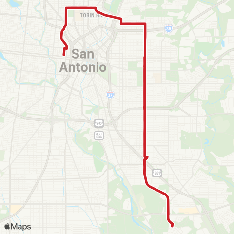 VIA Metropolitan Transit New Braunfels map