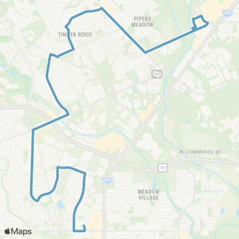 VIA Metropolitan Transit Ingram / Westlakes map