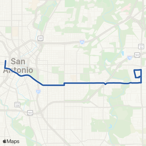 VIA Metropolitan Transit Martin Luther King map