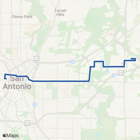 VIA Metropolitan Transit East Houston map