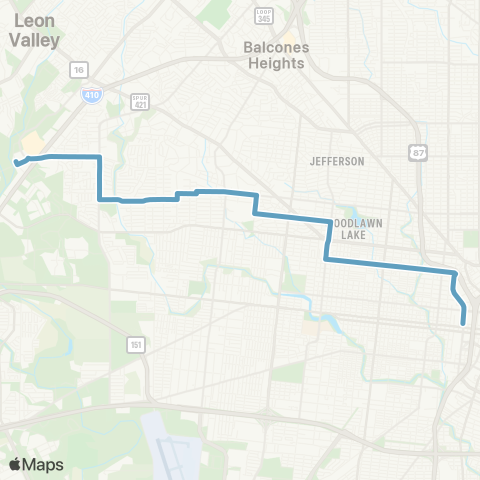 VIA Metropolitan Transit Poplar map