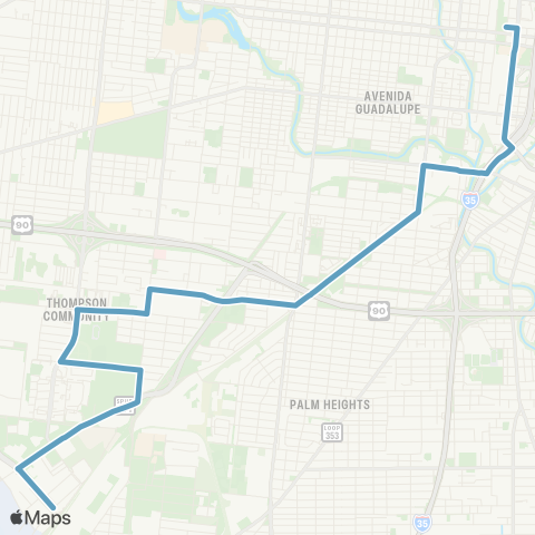 VIA Metropolitan Transit Kirk map