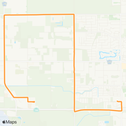 Visalia Transit Route 17 map