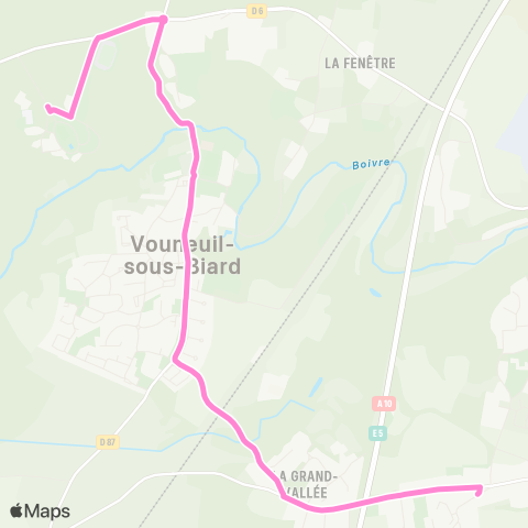 Vitalis flex'e-bus Vouneuil Sud map