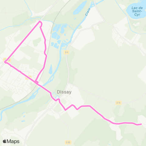 Vitalis flex'e-bus Dissay map