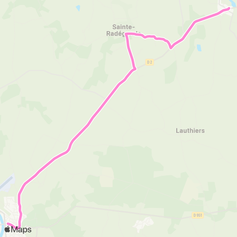 Vitalis flex'e-bus La Puye / Ste Radegonde map