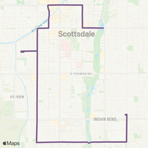 Valley Metro 68th St / Camelback Rd map