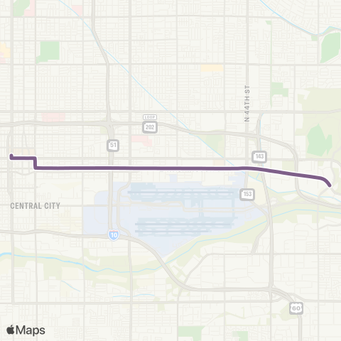 Valley Metro Washington St map