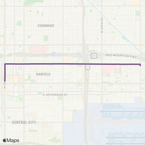 Valley Metro Roosevelt St map