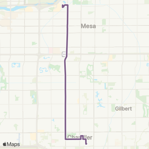 Valley Metro Alma School Rd map