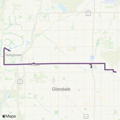 Valley Metro Peoria Ave map